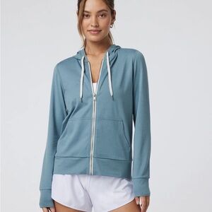 Vuori Blue Zip-Up Hoodie